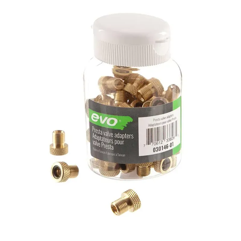 Evo Presta Valve Adaptors - Bottle of 50