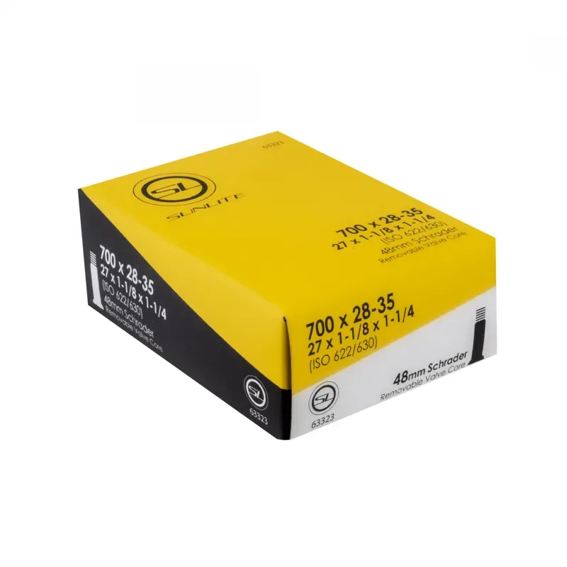 Sunlite PV48/SMTH/RC Inner Tube 30mm 700x28-35c/27x1 1/8x1 1/4 inch in Black