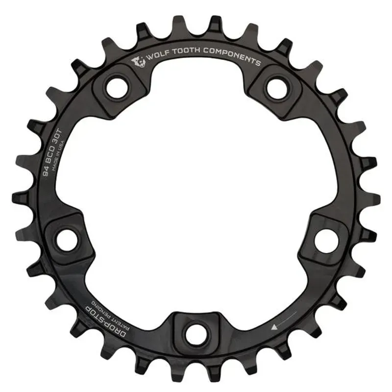 Wolf Tooth 94 BCD Chainring - 32t 94 BCD 5-Bolt Drop-Stop A Black